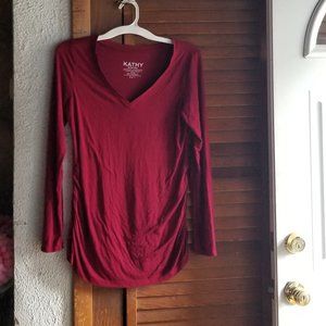 Kathy Maternity size 1 long sleeve vee neck shirt